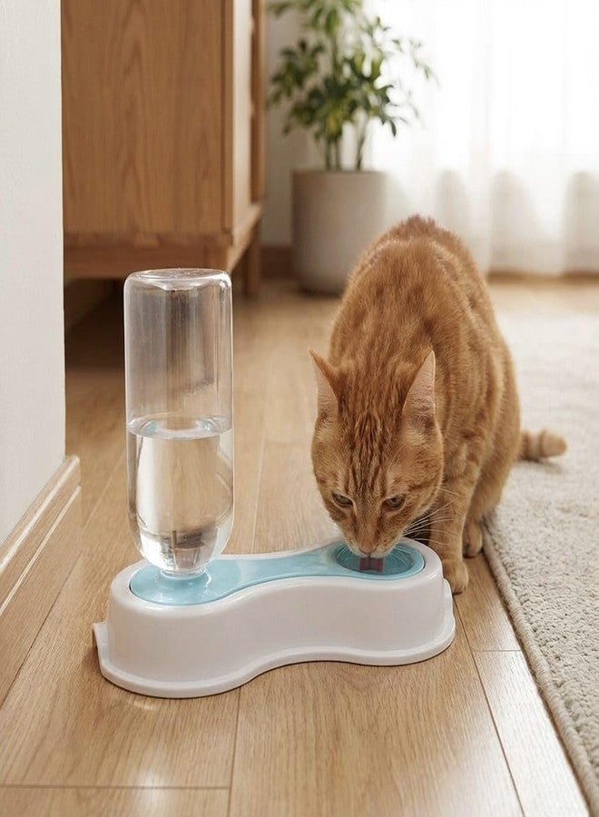 TUKLOZ Automatic Pet Water Dispenser, Dog Cat Rabbit Bowl Feeder, Anti-Skid Blue Dish - Image 5